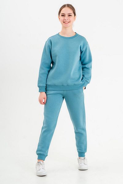 Black One Σετ Παιδική Αθλητική φόρμα Unisex Crew Neck Three Iplilk Thick Fabric