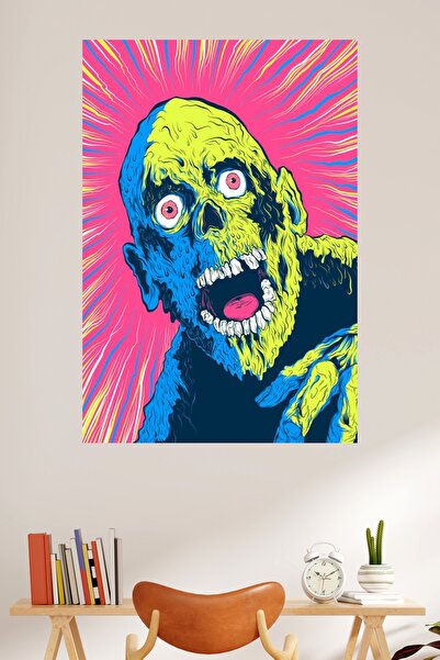 LİPYOS Ρετρό αφίσα από ξύλο MDF 3 mm με θέμα τον διάβολο του τρόμου