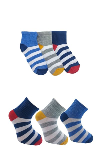 Ollero 3 Pairs of Children's Striped Socks