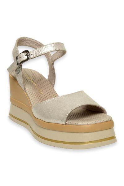 Mammamia D24Ys-1495Z Dolgu Topuklu Vizon Kadın Sandalet