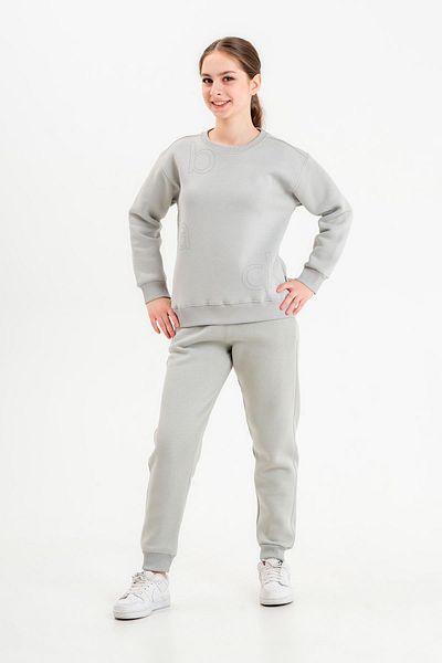 Black One Σετ Παιδική Αθλητική φόρμα Unisex Crew Neck Three Iplilk Thick Fabric