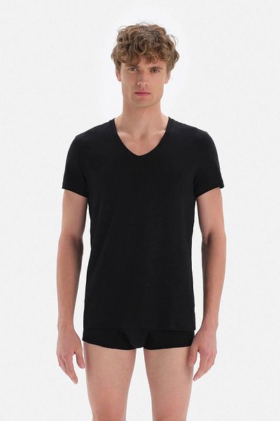 Eros Pijama Eros 100% βαμβακερό ανδρικό εσώρουχο μπλουζάκι με λαιμόκοψη 2 Li V7