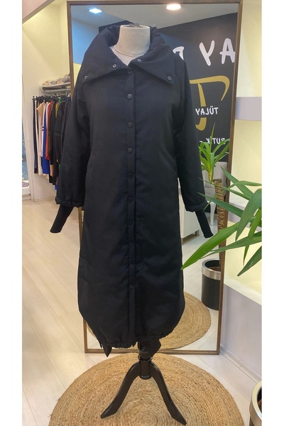 Invee İNVEE YAKALİ ŞİŞME MONT SİYAH 6871
