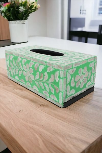oceanpoint Rectangular Napkin Holder Natural Pearlescent Countertop Tableware Kitchen Presentation Decorative Organizer 23cm
