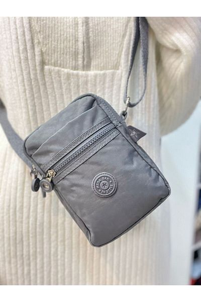 Çanta Trend Mega Grey Water Repellent Τσάντα τηλεφώνου 6 θέσεων με ρυθμιζόμενο λουράκι