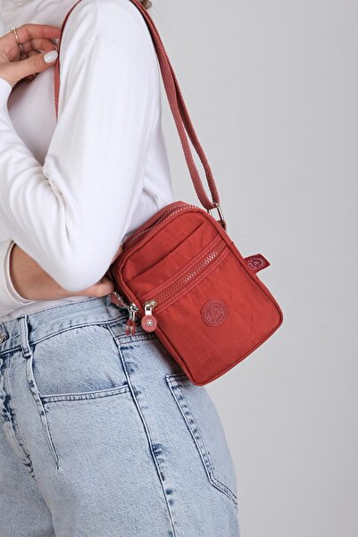 Çanta Trend Mega Tile Water Repellent 6 Compartment Adjustable Strap Crossbody Phone Bag