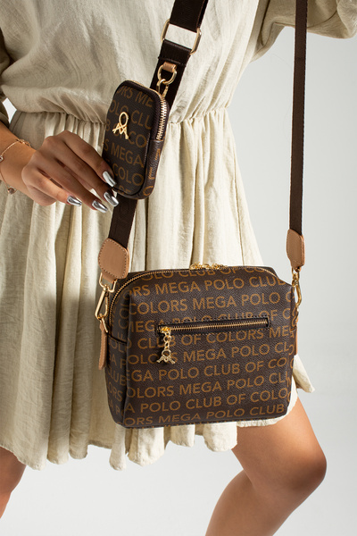 Çanta Trend MEGA WRITTEN REMOVABLE WALLET CROSSBODY BAG