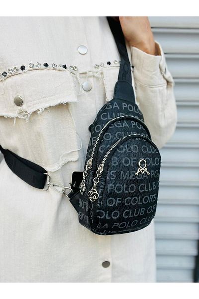 Çanta Trend Geantă de corp pentru femei Mega Polo Of Colors cu 3 ochi Monogram