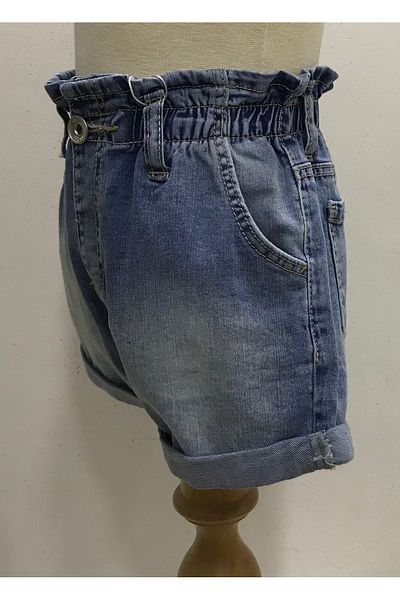 Çikoby Baby Girl White Jeans Shorts