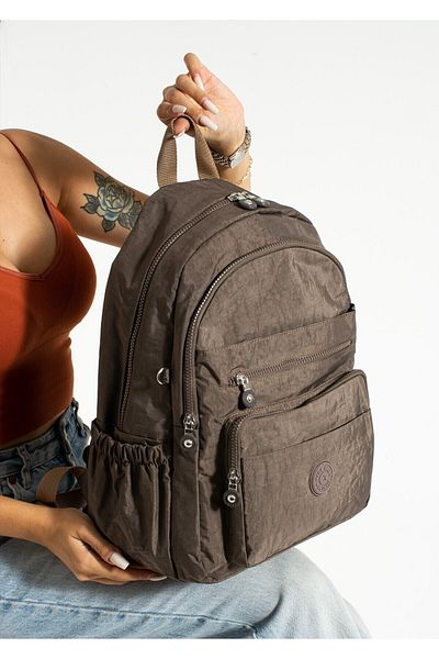 Çanta Trend Σχολική τσάντα Mega Size Mink Unisex Ρυθμιζόμενο Ορθοπεδικό λουράκι 9 διαμερισμάτων με θήκη για φορητό υπολογιστή