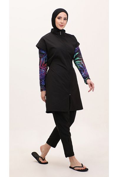 Zey&Ka Butik KROPLU NANOTEX TESETTÜR SWIMSUIT