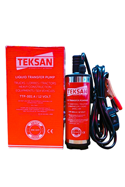 POLATLI OTO AKSESUAR Teksan Sıvı Mazot Transfer Pompası 12V Dakikada 30 Litre Aktarma Kapasitesi