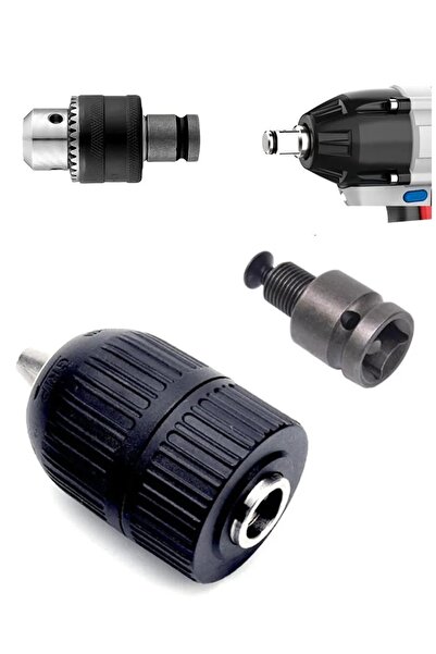 Depolife Darbeli somun Matkap için Uç Adaptörü seti altıgen bits şaft Mandren dönüştürücü 3lü aparat seti