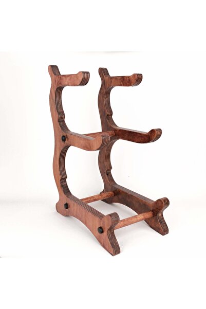 resinwoodliving Çok Amaçlı Servis Sunumluk, Ahşap ve 3 Katlı, Ikramlık, Kahvaltılık, Kek Pasta Standı (Tabaksız)