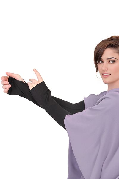Sonbaharmoda Unisex Finger Snap Pen 1 Pair Black Flexible Lycra Sleeves