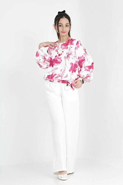 Wild Flower Girl's 2-Piece Bottom Top Set Pants-Shirt Floral Patterned Holiday Combination