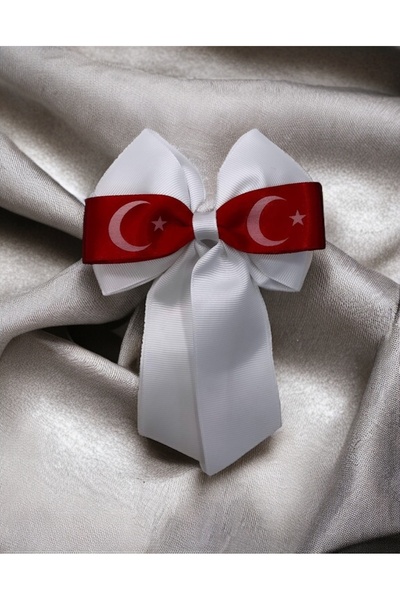 Butik TÜRK BAYRAĞI DETAYLI TOKA BEYAZ