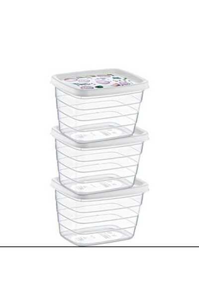 HOBBY LİFE Me-Ka Home Deco Trend Storage Container 3 pcs 3 x 2.2l White Storage Container 6 pcs