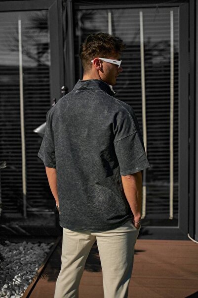 Yarım fermuarlı T-shirt