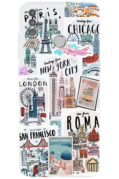 CASPER Via G5 Kılıf Desen Baskılı Silikon Newyork Roma London STK:624 CP-r9RAOxZ