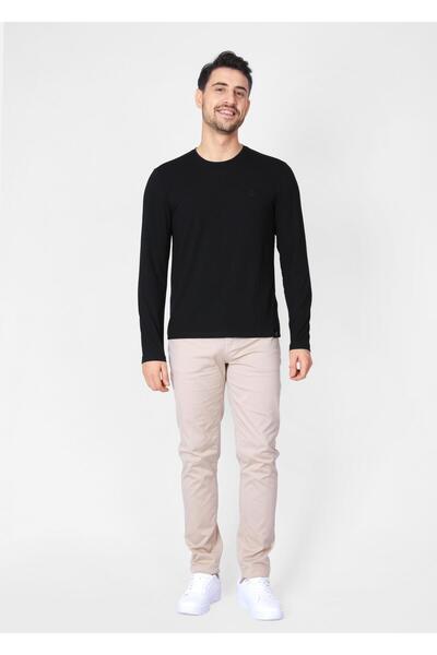 ADAM BOXES O Neck Long Sleeve T-shirt Np-dolargo - Black