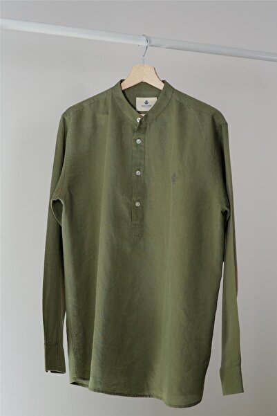 ADAM BOXES Relaxed Fit Shirt Neo-tranquil - Khaki
