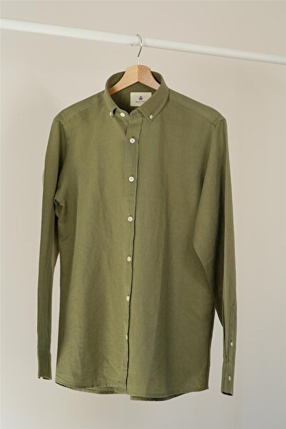 ADAM BOXES قميص بقصة ضيقة نيو إيفرست - كاكي