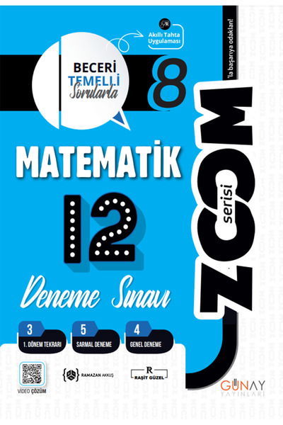 Günay Yayınları LGS 8. Sınıf Matematik 12'li Branş Denemeleri
