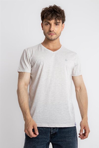ADAM BOXES V-collar T-shirt Veralpes - Brown Melange