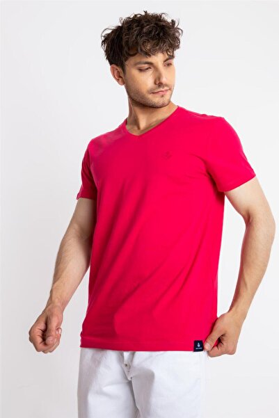 ADAM BOXES V-collar T-shirt Veralpes - Magenta