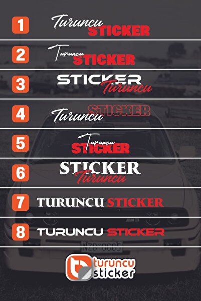 Turuncu Sticker Kişiye Özel Ad Soyad   Sticker - İsim Soy İsim Sticker Modeli...