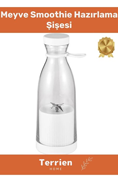 teknotrust İthalatçı Garantili Home Serisi Taşınabilir El Blenderı 420 ML Şarjlı Meyve Smoothie Hazırlama Maki