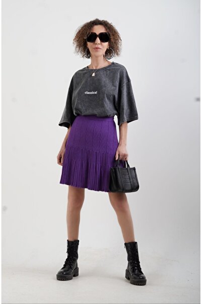 Zelish My Sister Fustă mini Purple Godeli Knitwear