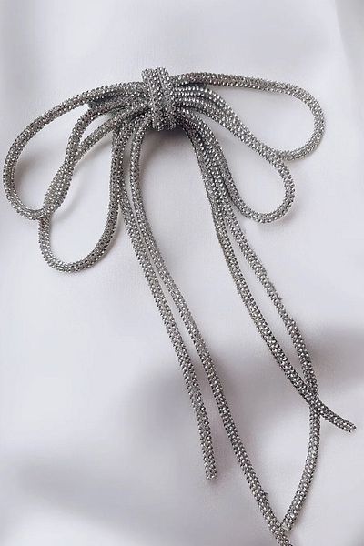 Hayalperest boncuk Stylish Bow Buckle Shiny Jewelled Bow Buckle