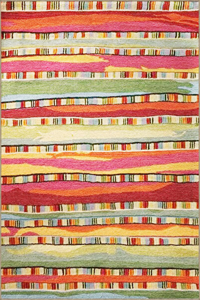 Rugs Modern Halı Креативен декоративен килим с шарки в червени тонове 4070