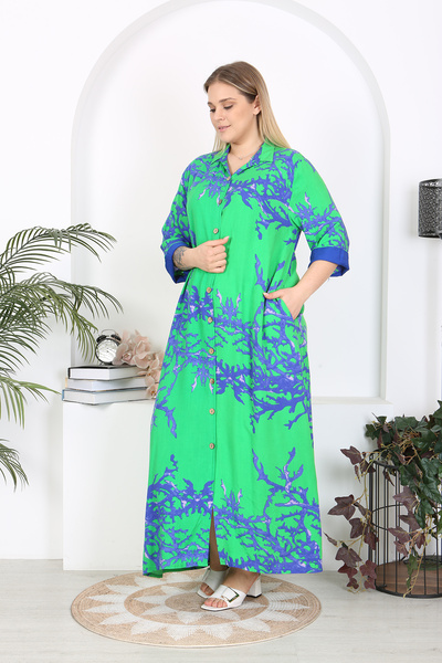 XL Modam ΓΥΝΑΙΚΕΙΟ ΦΟΡΕΜΑ ΠΡΑΣΙΝΟ ΜΠΛΕ ΠΡΑΣΙΝΟ ΜΕΓΑΛΟ ΜΕΓΕΘΟΣ