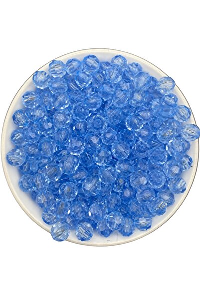 Hedef Bijuteri 100 جرام 10 مللي متر نموذج قرص العسل الأزرق الفاتح خرز أكريليك...