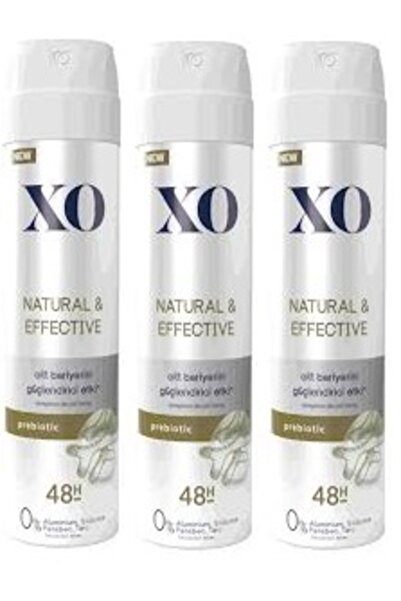 Xo DEODORANT 150 ML NATURAL X 3 ADET