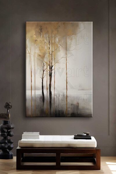 Voovart Soyut Dekoratif Kanvas Tablo - VOOV2636