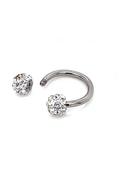 Takıparkxs 316l Surgical Steel Triple Set (8mm) Shambala Stone Septum Piercing
