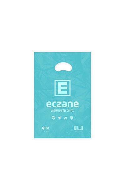 AMBALAJ PAZARI Bloklu Elgeçme Turkuaz Eczane Poşeti 17x26 Cm - 800 Adet