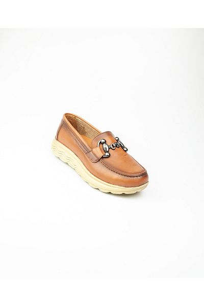 Scavia 340 Tan Leather Women's Casual Shoes
