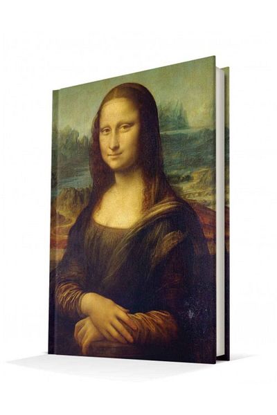 DEFFTER دفتر ملاحظات Art Of Word Da Vinci MonaLisa غير المبطن 96 ورقة بغطاء صلب