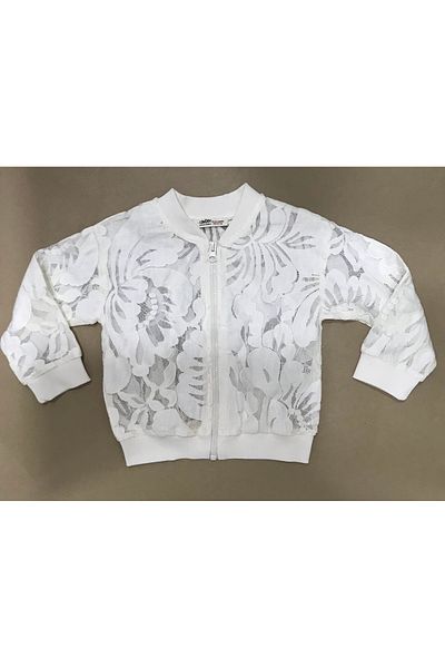 Çikoby Baby Girl's Ecru Lace Coat