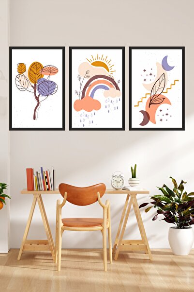 LİPYOS Ρετρό αφίσα από ξύλο 3 χιλιοστών με θέμα Boho Bohemian