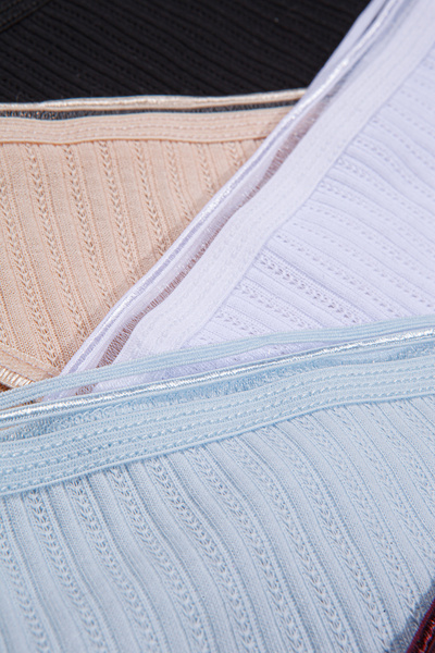 Humaone 5 bucăți 100% bumbac cusături cu lanț respirabil Bato chiloți alb