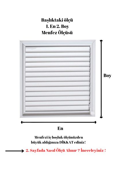ALÜPAN 40 X 55 Cm White Aluminum Grille Bathroom WC Ventilation Shutter