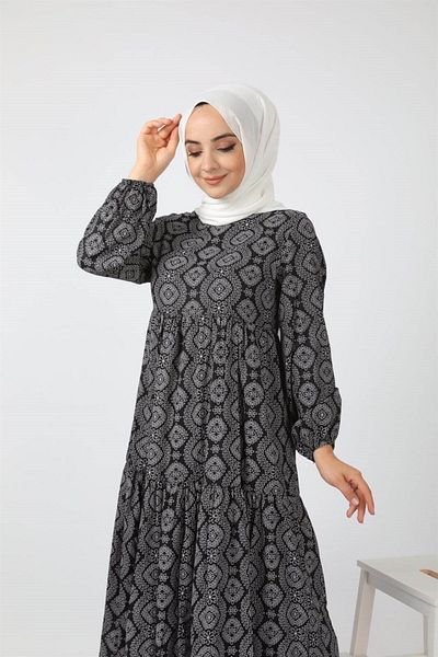 moda periy women modest seasonal summer cotton Comfortable Fit salaş Hijab Dress