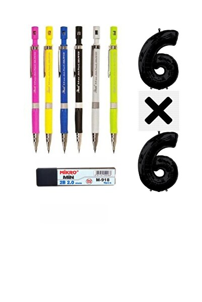 Siriderya مجموعة أقلام متعددة الاستخدامات بطرف 2.0 ملم مكونة من 6 رؤوس وقلم