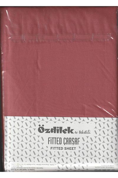 Özdilek Elastic Fitted Single Bed Sheet Set 120*200 Dark Coral